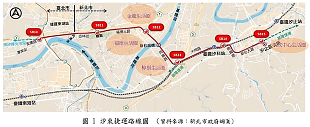 捷運汐東線路網圖。圖/新北市政府